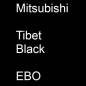 Preview: Mitsubishi, Tibet Black, EBO.